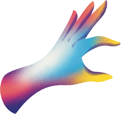 Grainy Gradient Cosmic Hand