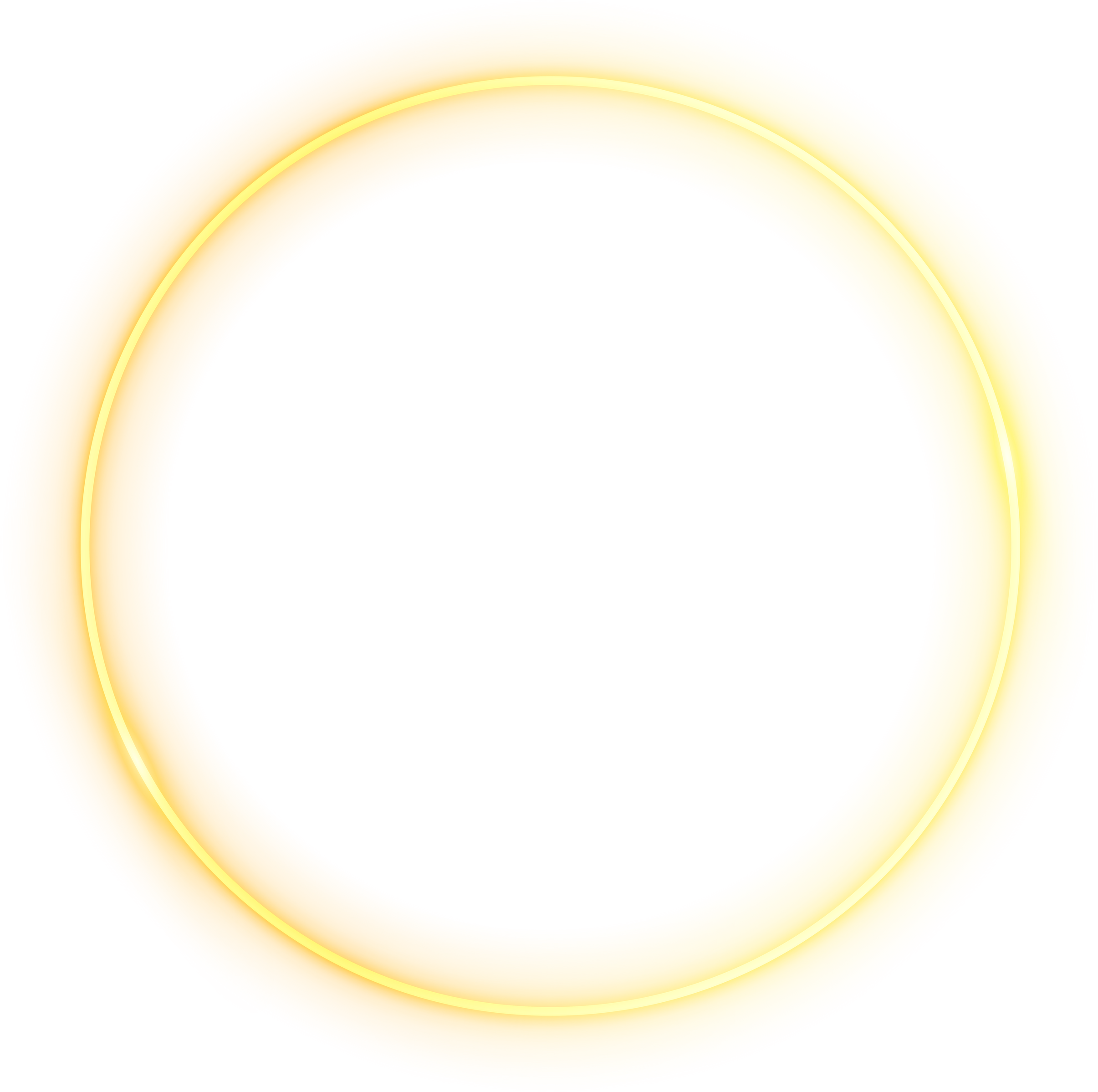 Gold circle neon light
